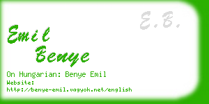 emil benye business card